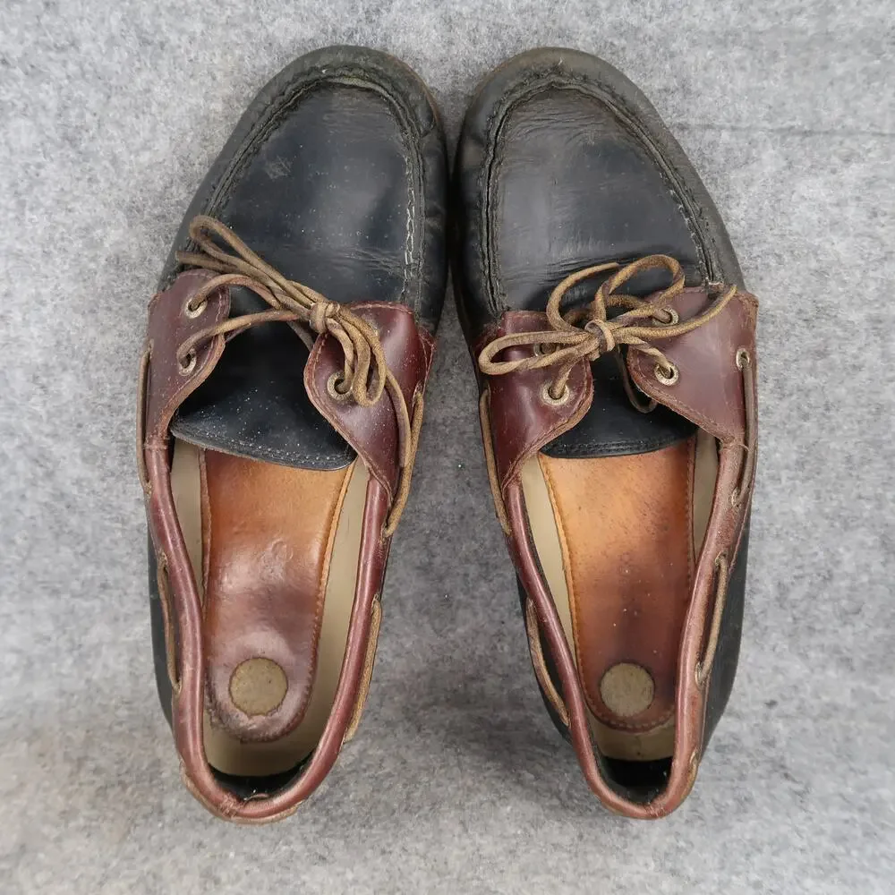 GH Bass & Co Boat Shoes Mens 10 Casual Leather Hampton Core Two Eye Moc Toe